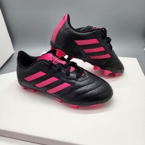 Pink Adidas kids Soccer Cleats